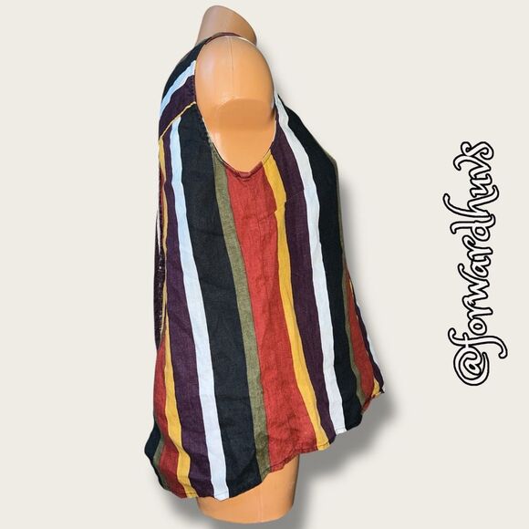 Ellen Tracy 100% Linen Sleeveless Split Back Top – Size Medium - Picture 6 of 9